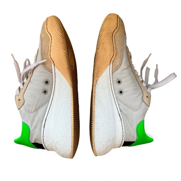 Stella McCartney Loop Lace Up Sneakers Neon Green White 37 Summer Streetwear - Picture 7 of 10